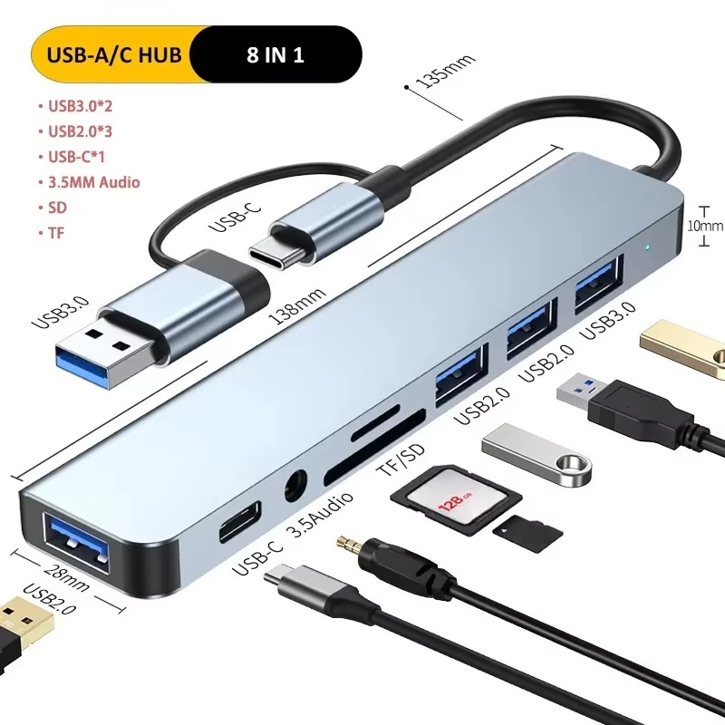 Sd Card Module - Hub USB typu C, rozdzielacz USB