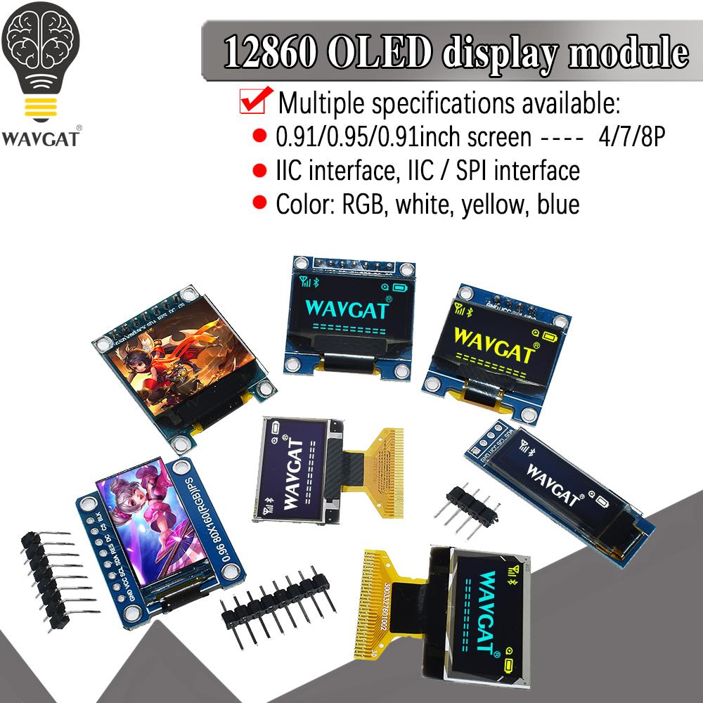 Oled Display 0.96 - Biało-Żółto-Niebieski Kolorowy 4-Pinowy 7-Pinowy 128X64 OLED