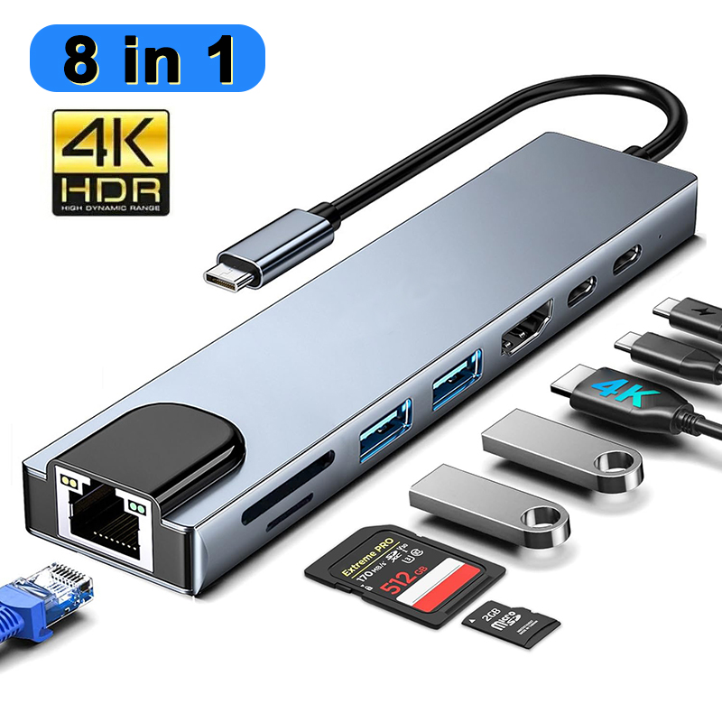 Koncentrator USB typu C 8 w 1  – Sd Card Module recenzja i cena