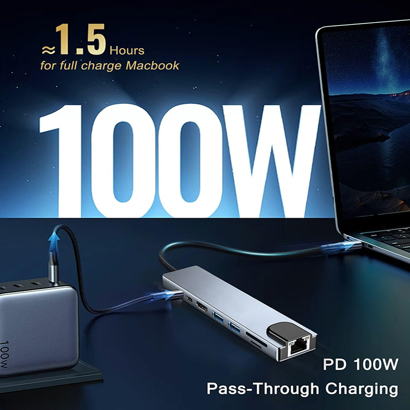 Koncentrator USB typu C 8 w 1  – Sd Card Module recenzja i cena