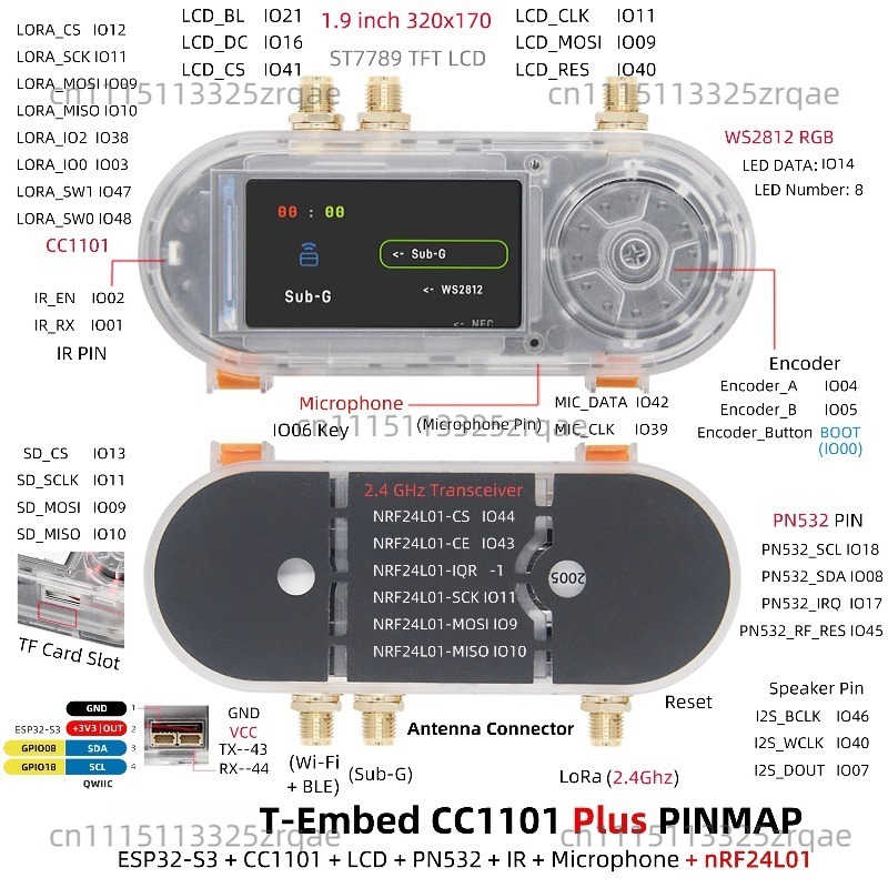 Płytka rozwojowa T-Embed CC110 – Nrf24L01 recenzja i cena