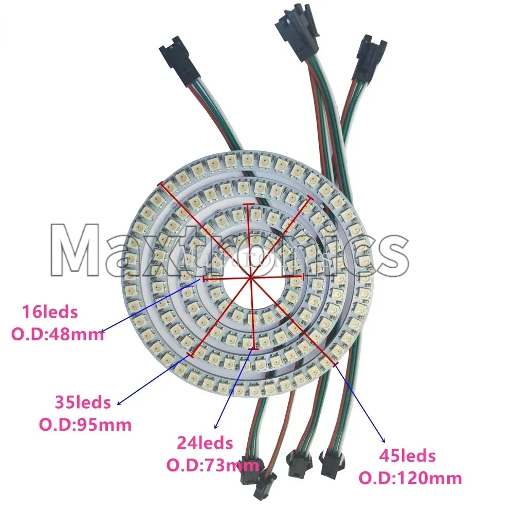 Pierścień LED RGB WS2812B FCOB – Ws2812B recenzja i cena